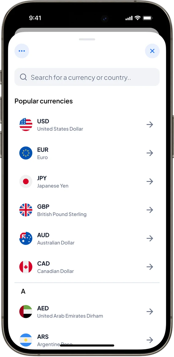 Choosing a currency