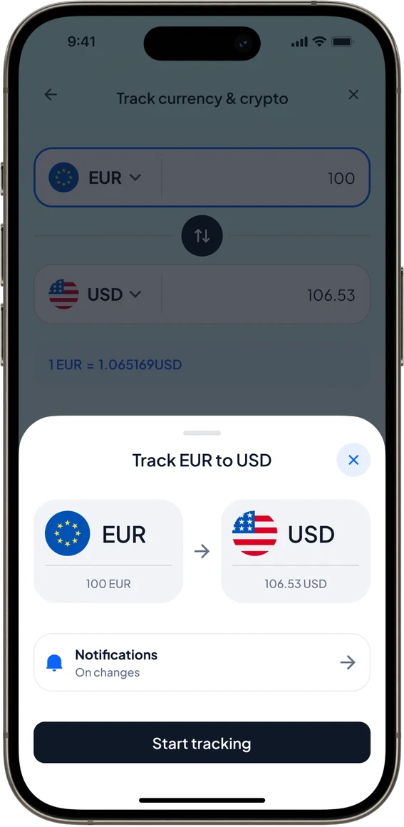 Tracking EUR to USD