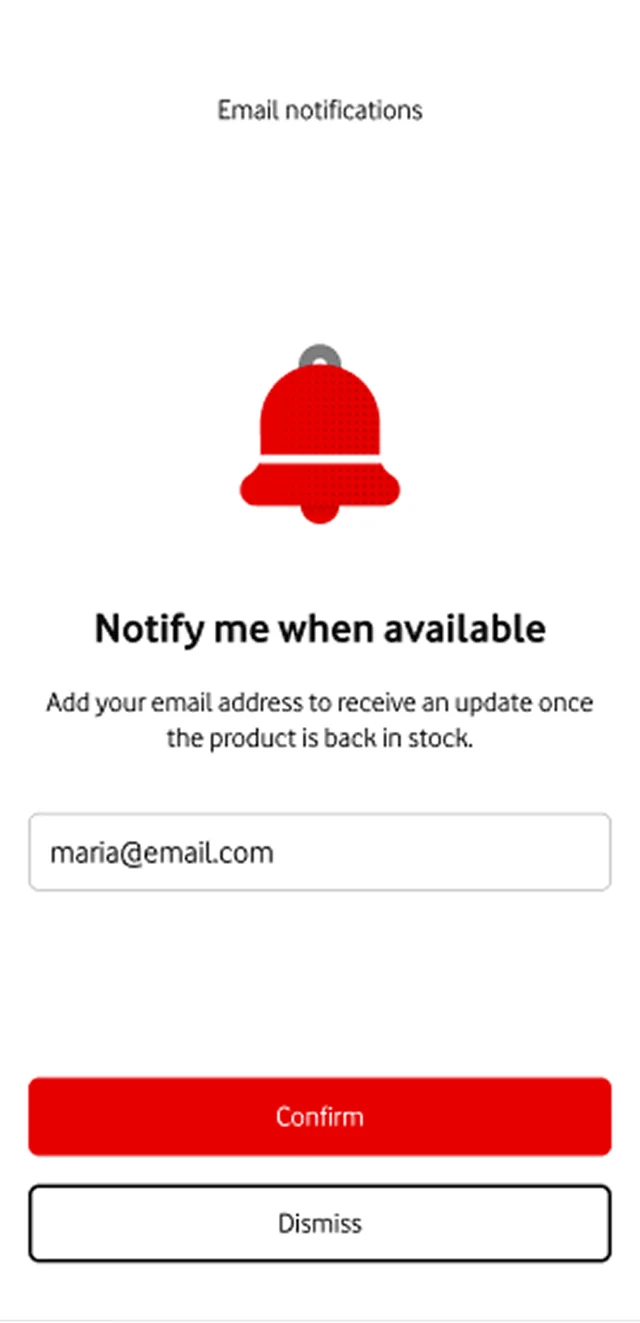 Notify me when available